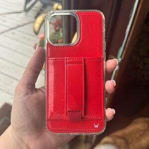 Red Walli Phone Case for iPhone 15 Pro Max